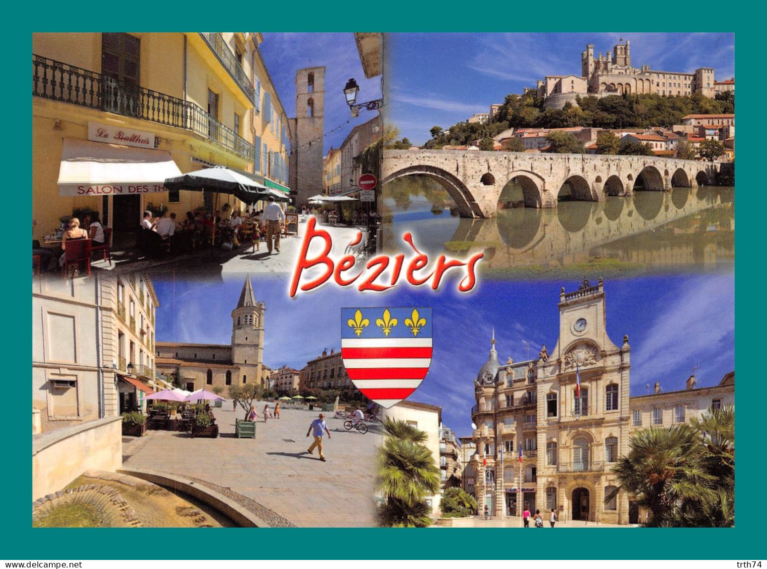 34 Béziers (multivues, Blason, Salon De Thé ) - Beziers