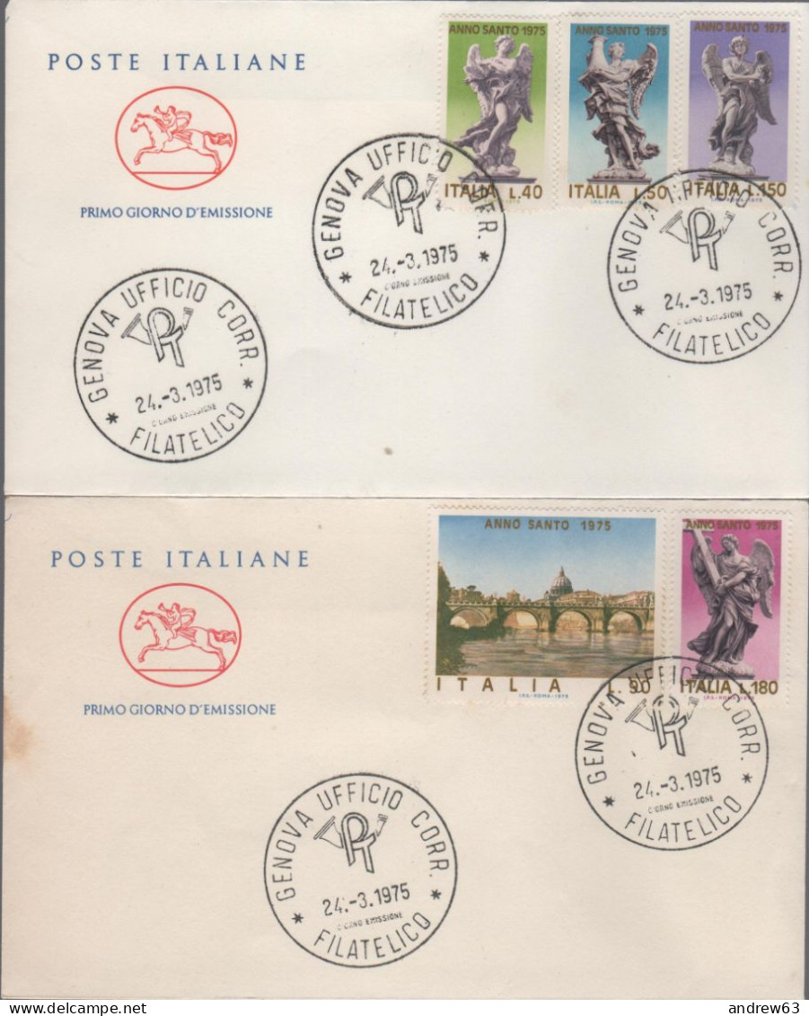 ITALIA - ITALIE - ITALY - 1975 - Anno Santo - 2x FDC Cavallino - FDC