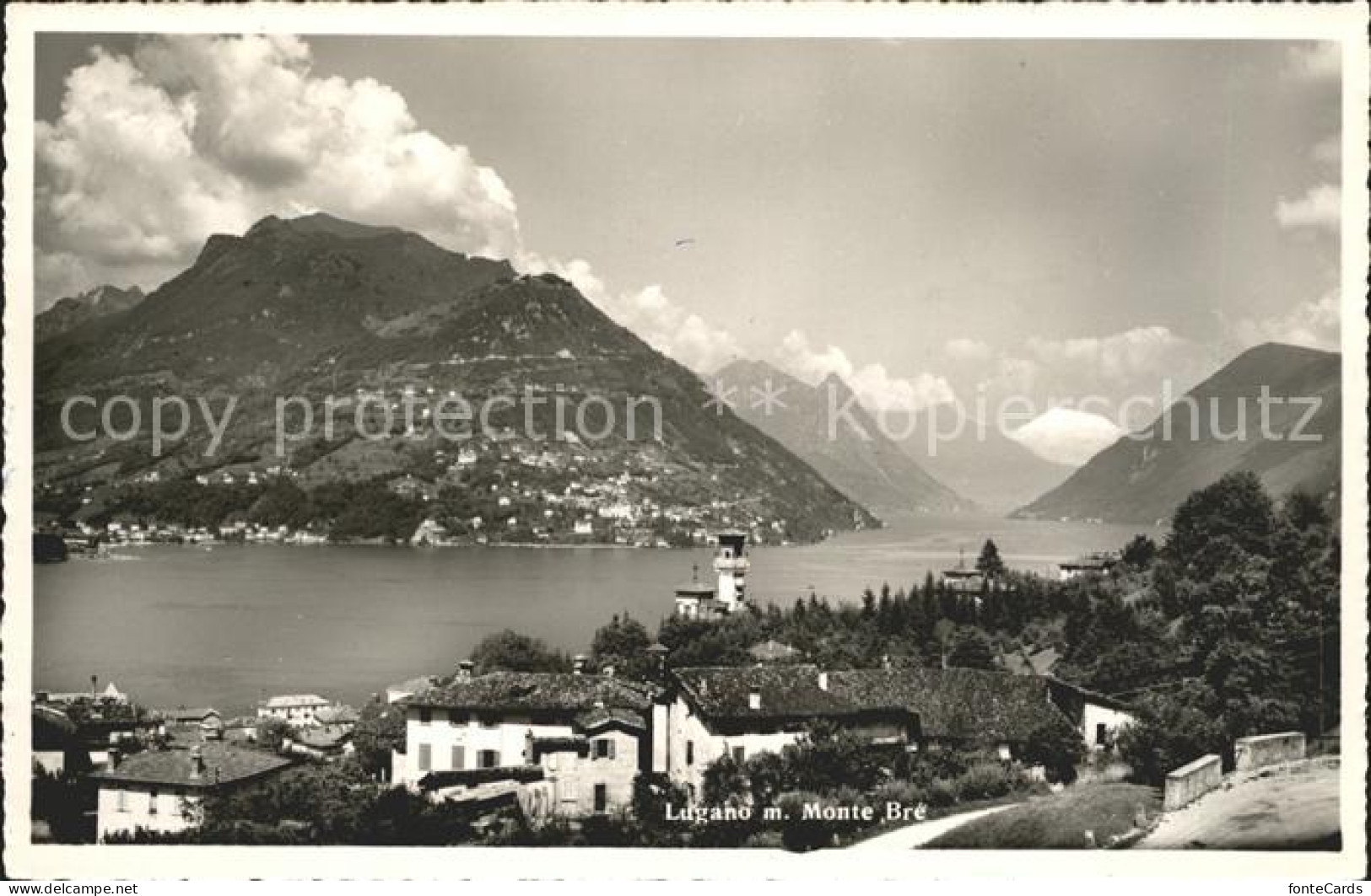 12046077 Lugano TI Panorama Lago Di Lugano Monte Bre Luganersee Lugano - Other & Unclassified