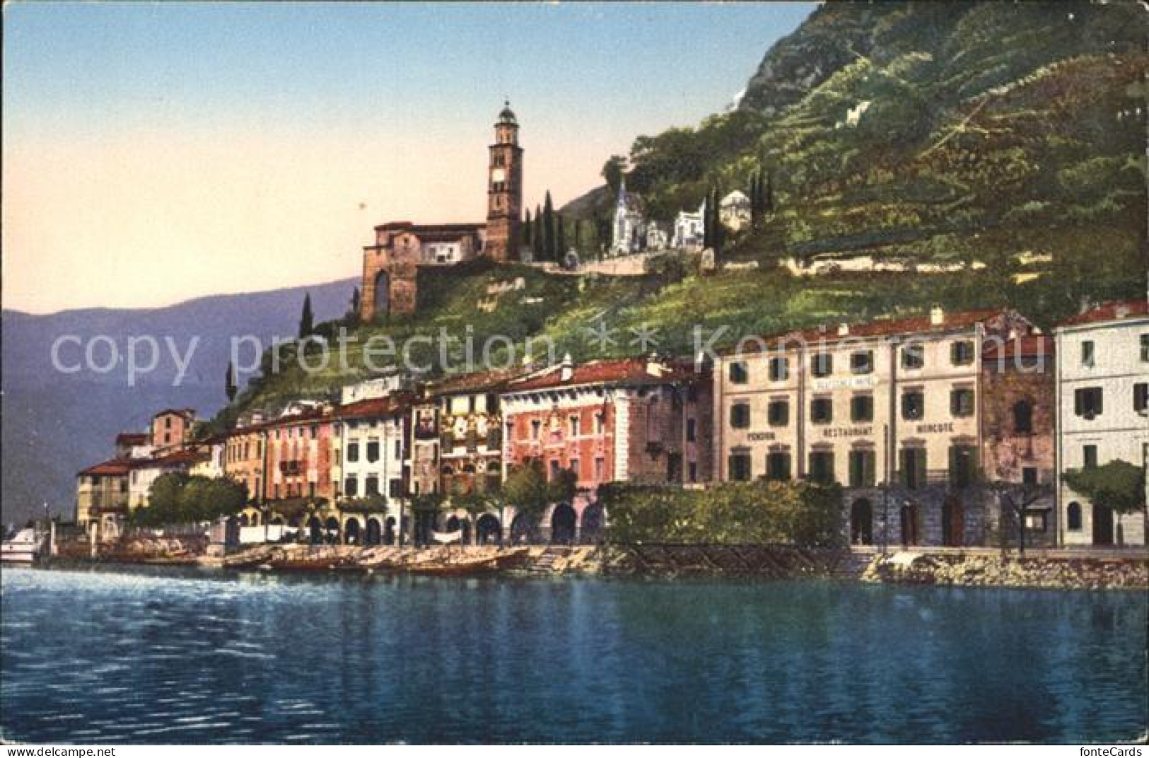 12046037 Morcote TI Lago Di Lugano Ansicht Vom Luganersee Aus Morcote - Altri & Non Classificati