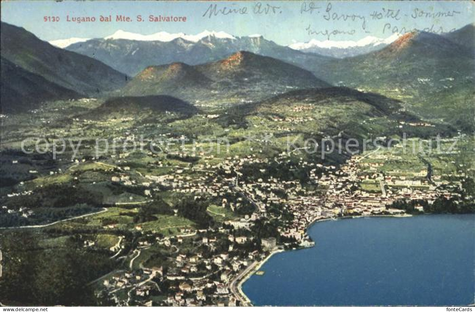 12045937 Lugano TI Veduta Dal Monte San Salvatore Lago Luganersee Alpenpanorama  - Sonstige & Ohne Zuordnung