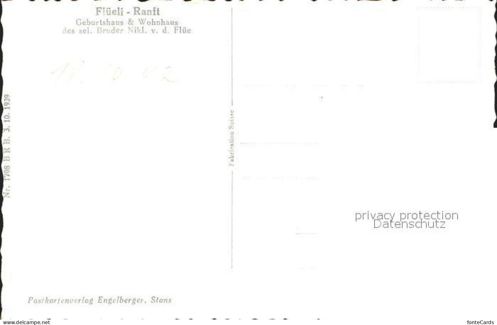 12045877 Flueeli-Ranft Kapelle Alpenpanorama Geburtshaus Wohnhaus Des Seligen Br - Sonstige & Ohne Zuordnung