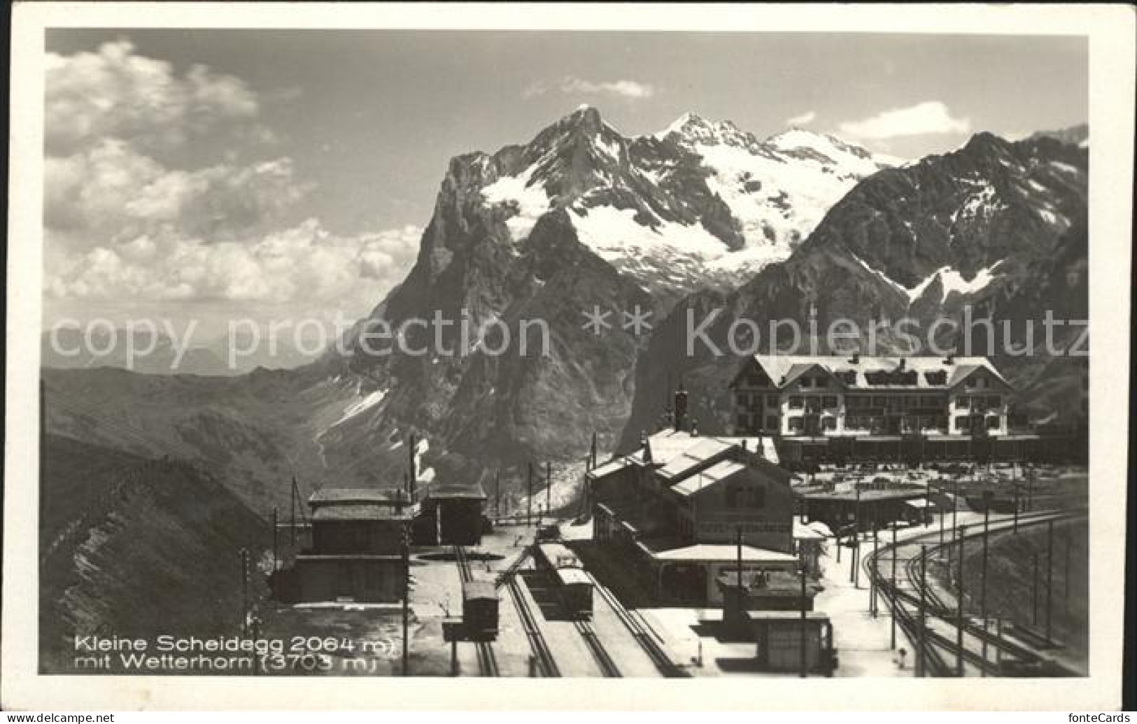 12045797 Kleine Scheidegg Interlaken Mit Jungfraubahn Und Wetterhorn Kleine Sche - Other & Unclassified