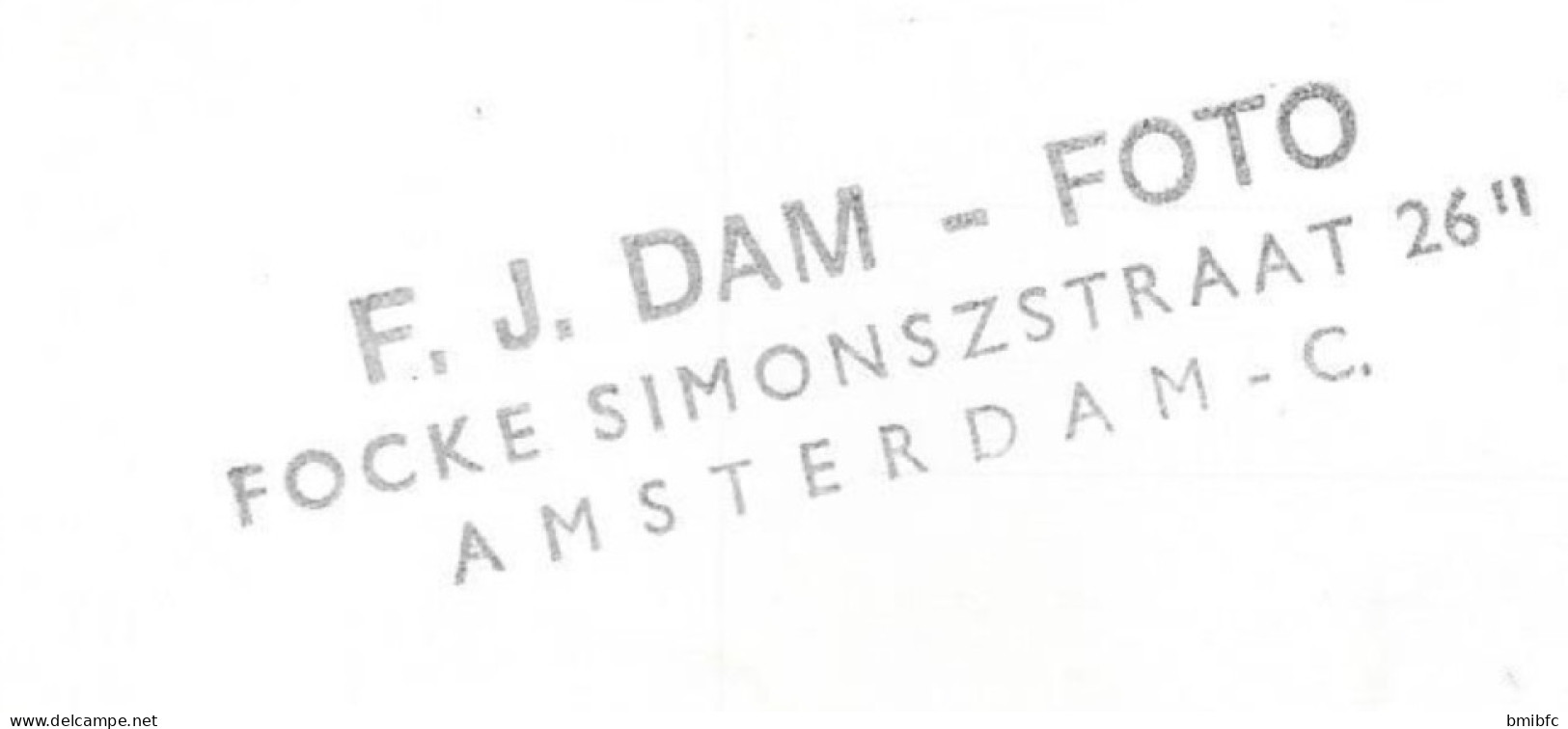 Carte Photo Studio F.J.DAM-FOTO FOCKE SIMONSZSTRAAT 26 AMSTERDAM écrite Amsterdam 3.8.1956 - Amsterdam