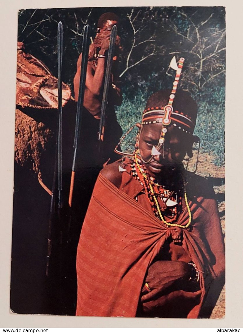 Kenya - Masai Dance Costume ,NUS ETHNIQUES Adultes ( Afrique Noire ) , Stamp Shell Used Air Mail 1977 - Kenia