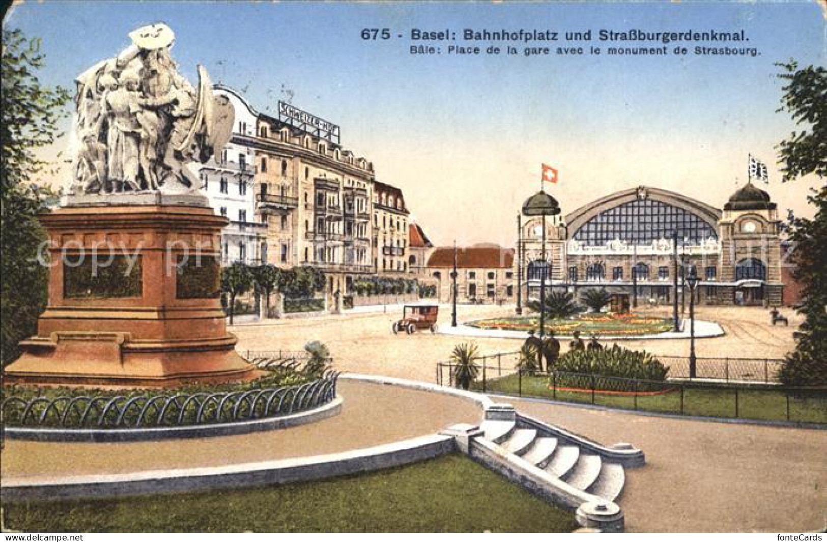 12043507 Basel BS Bahnhofplatz Strassburger Denkmal Monument Basel BS - Sonstige & Ohne Zuordnung