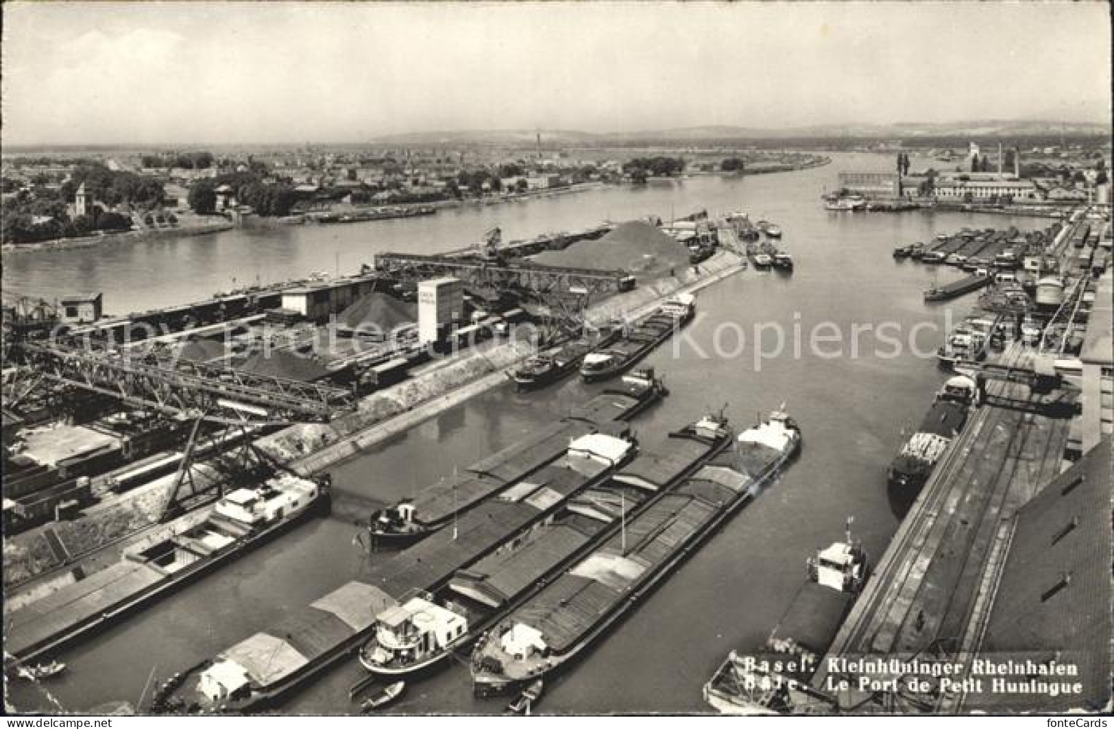 12043497 Bale Port De Petit Huningue Kleinhueninger Rheinhafen Frachtkahn Binnen - Sonstige & Ohne Zuordnung