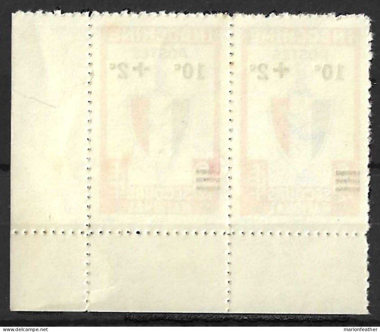 INDO-CHINA....." 1942..".....SURCHARGE.....PAIR....SG281.......MNH....... - Unused Stamps