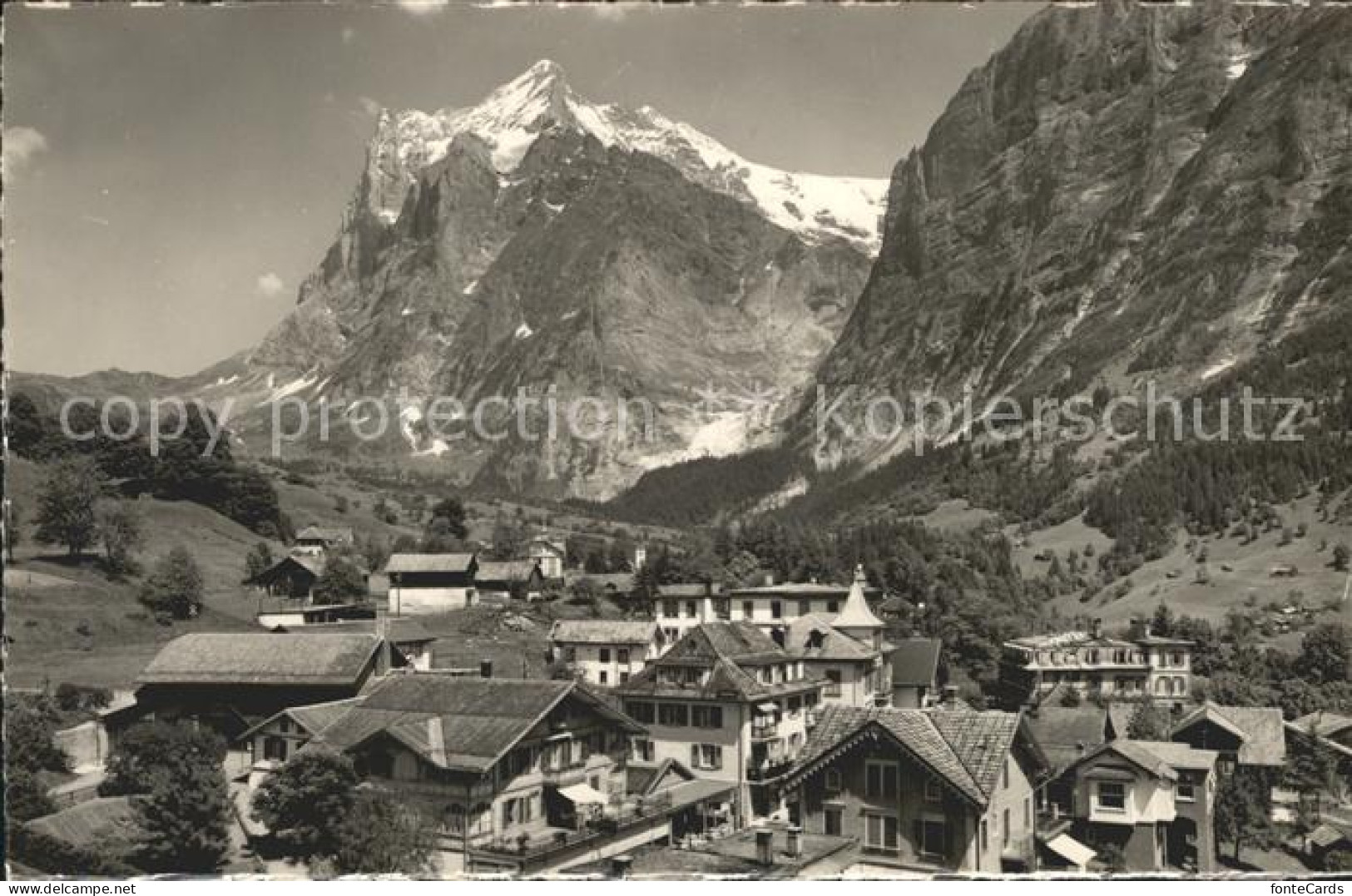 12042317 Grindelwald Dorfpartie Mit Wetterhorn Grindelwald - Other & Unclassified