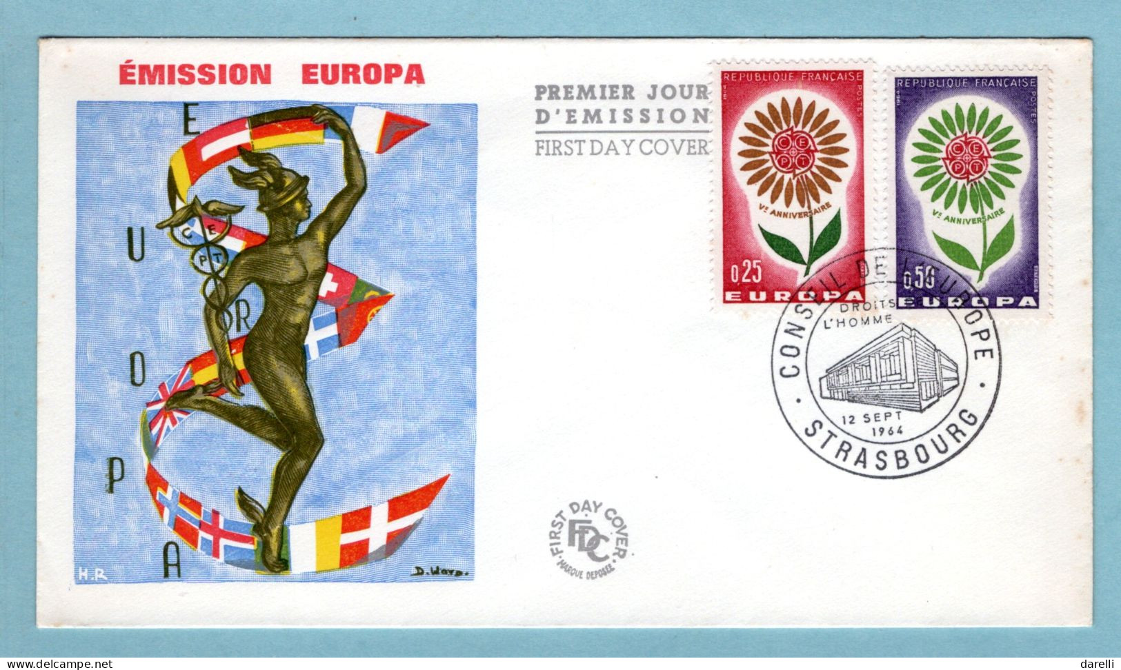 FDC France 1964 - Europa 1964 -YT 1430 & 1431 - 67 Strasbourg - 1960-1969