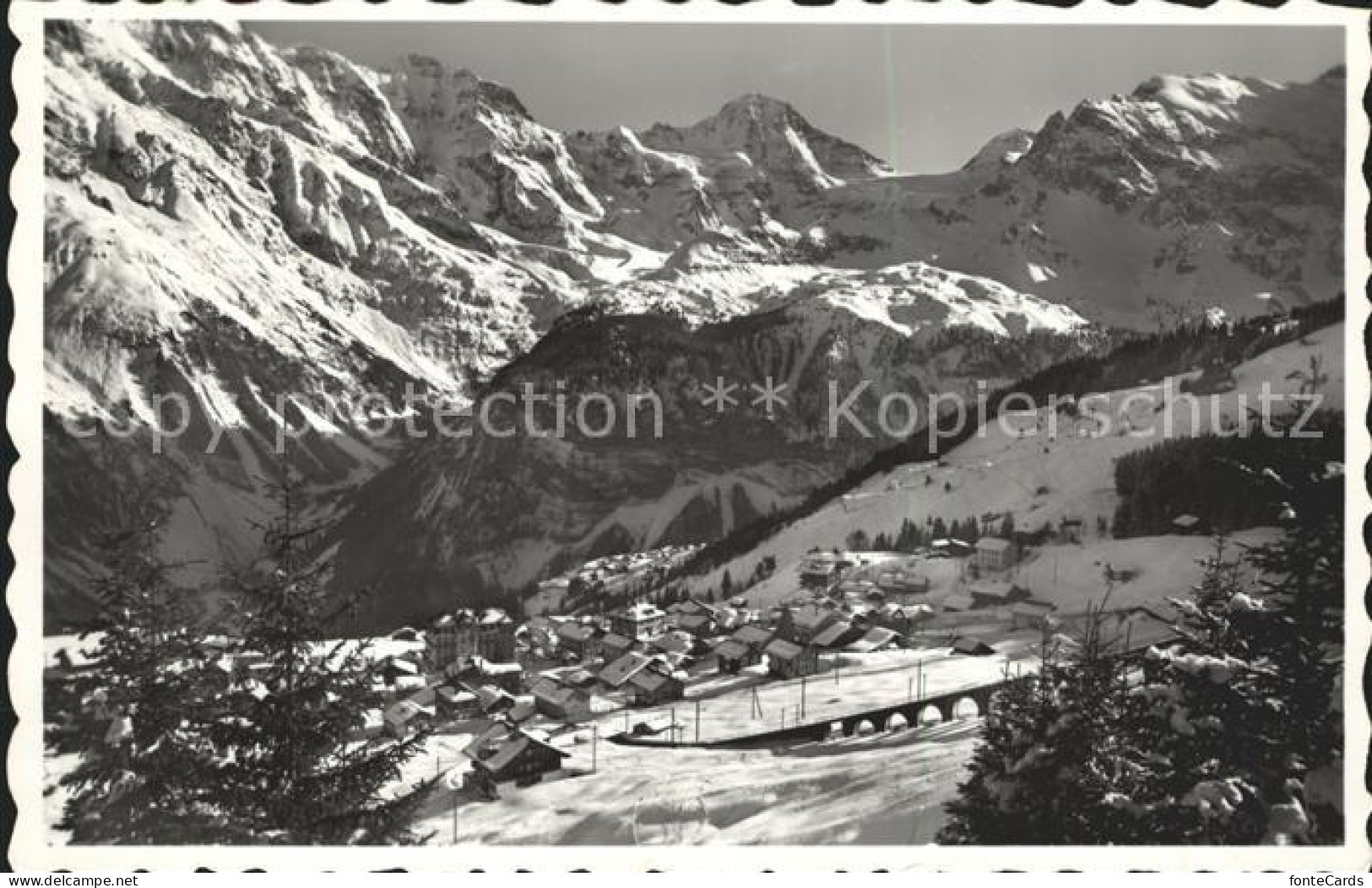 12041657 Muerren BE Mit Grosshorn Und Breithorn Muerren - Other & Unclassified