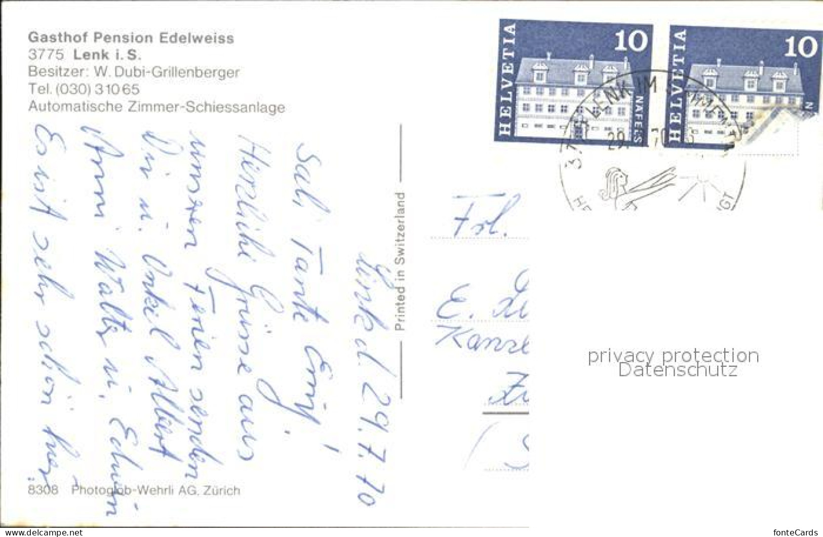 12041557 Lenk Simmental Gasthaus Pension Edelweiss Lenk Im Simmental - Other & Unclassified