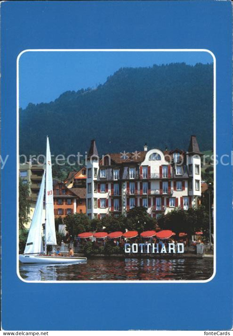 12040077 Weggis Vierwaldstaettersee Vierwaldstaettersee Hotel Gotthard See Segel - Sonstige & Ohne Zuordnung