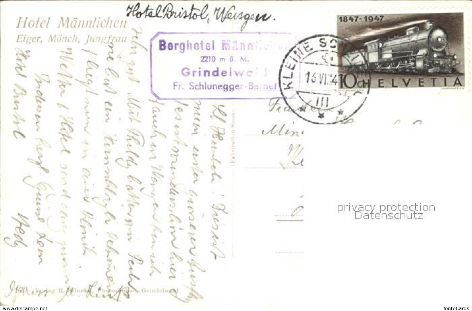 12039347 Maennlichen Hotel Mit Eiger Moench Jungfrau Maennlichen - Other & Unclassified