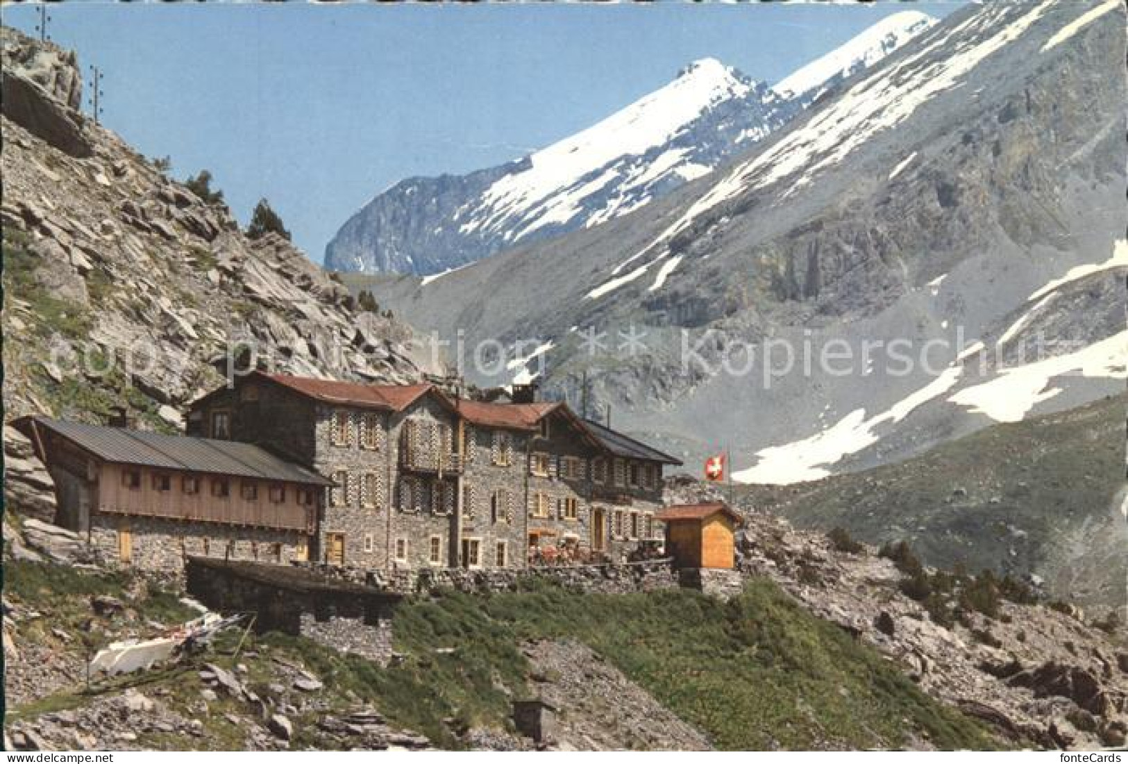 12039297 Gemmipass Wallis Berghotel Schwarenbach Mit Doldenhoerner  Gemmipass  W - Autres & Non Classés