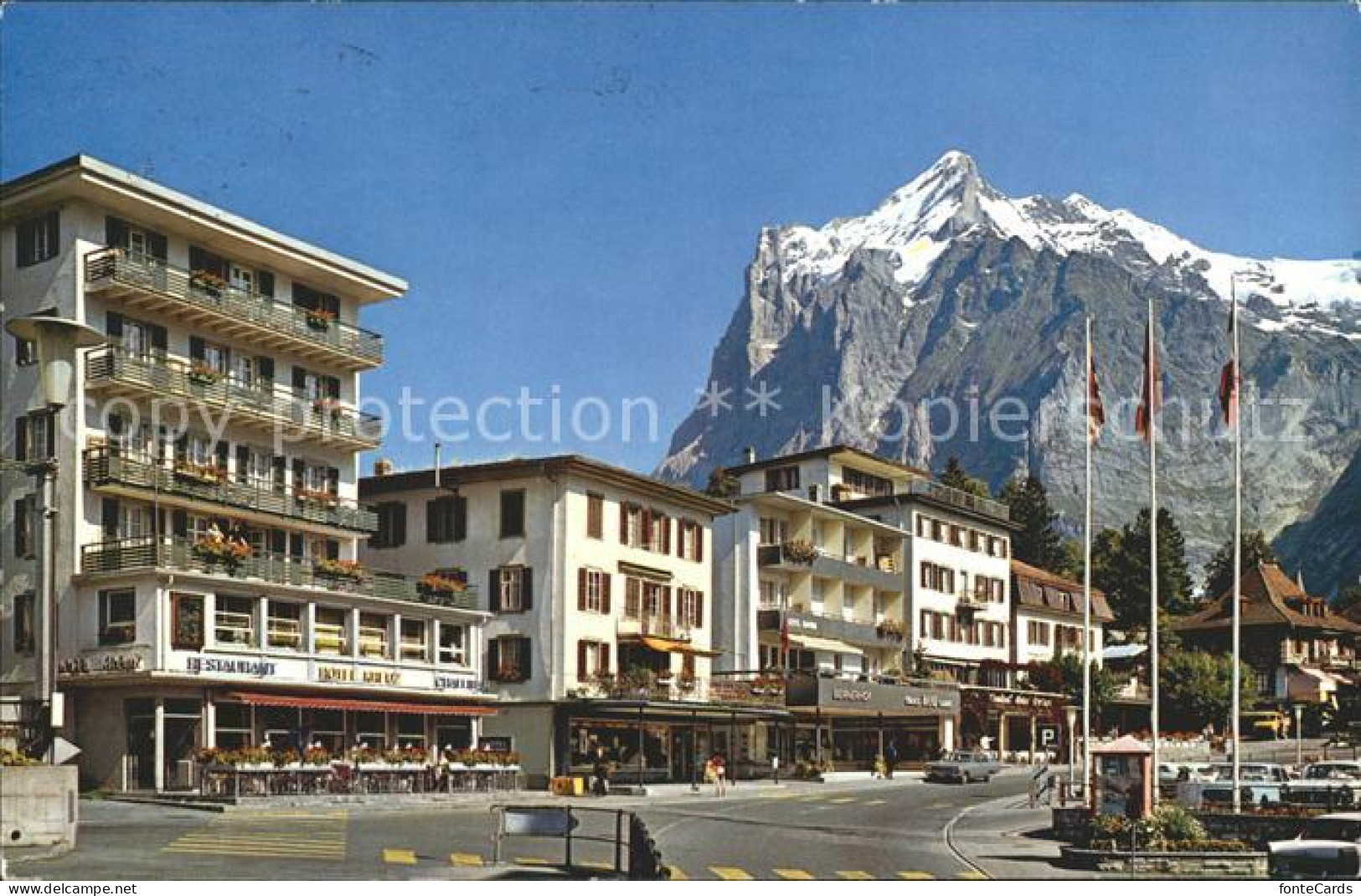 12039277 Grindelwald Dorfpartie Mit Wetterhorn Grindelwald - Altri & Non Classificati