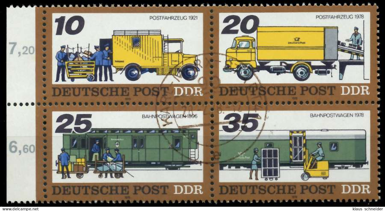 DDR ZUSAMMENDRUCK Nr 2299VB Zentrisch Gestempelt VIERERBLOCK X13E98E - Zusammendrucke