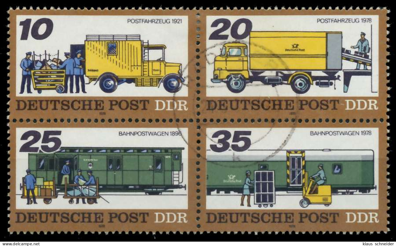 DDR ZUSAMMENDRUCK Nr 2299VB Zentrisch Gestempelt VIERERBLOCK X13E996 - Zusammendrucke