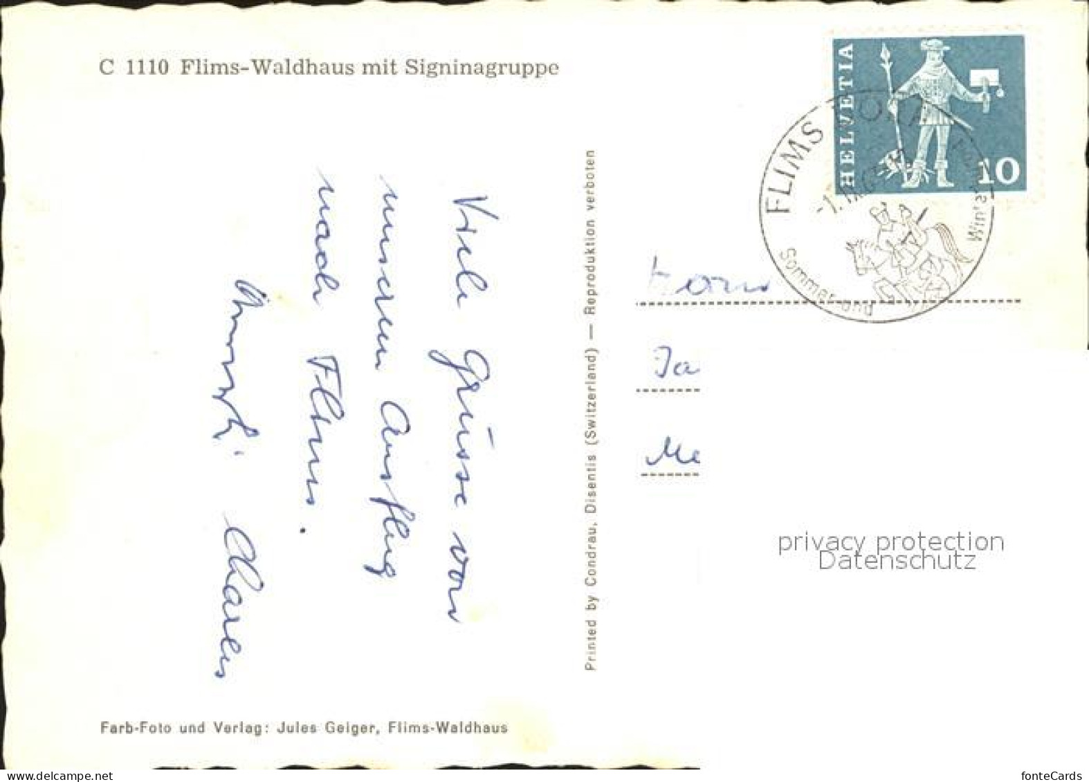 12038257 Flims Waldhaus Signinagruppe Flims Waldhaus - Autres & Non Classés