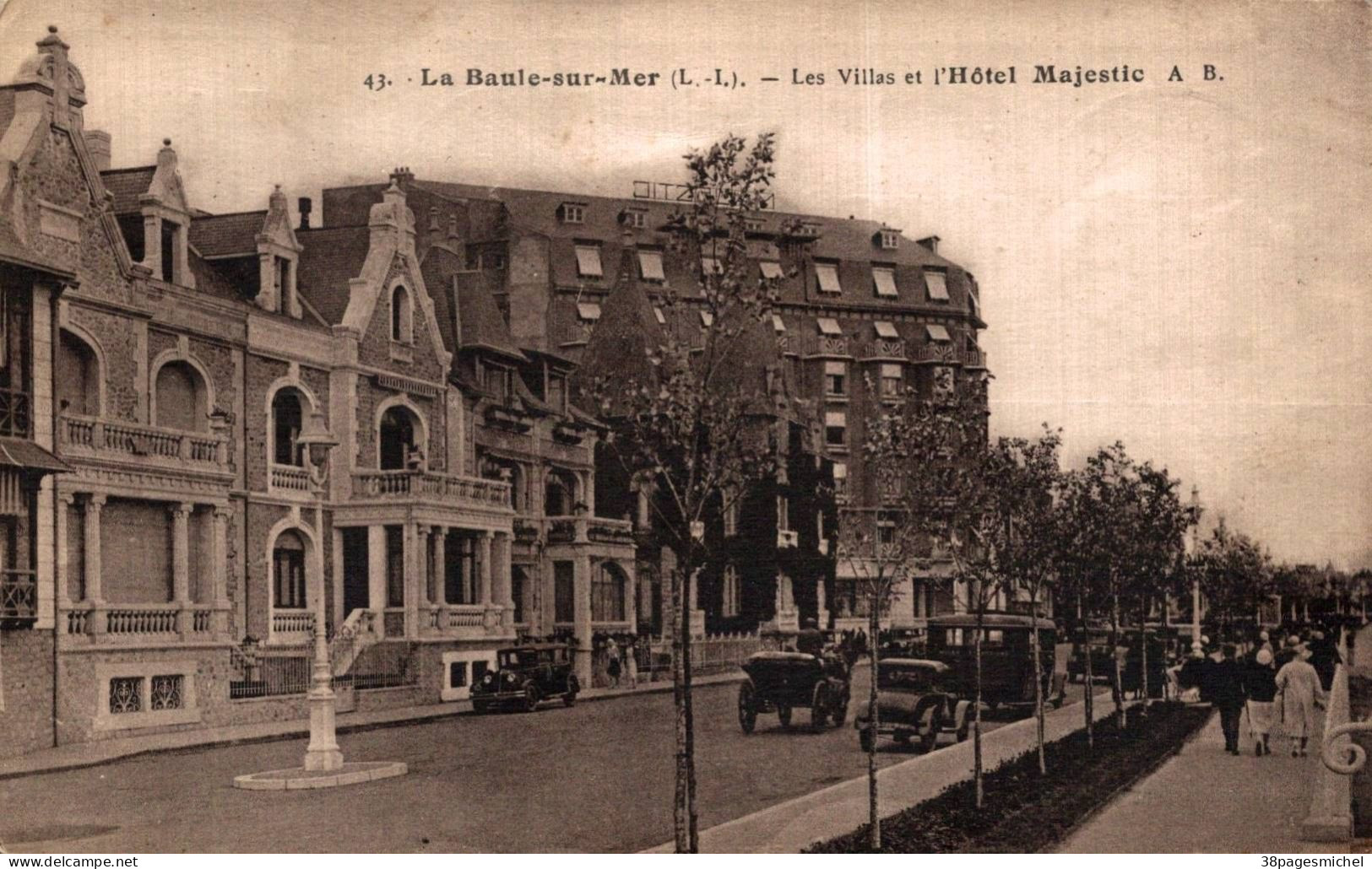 K1405 - La BAULE Sur MER - D44 - Les Villas Et L'Hôtel Majestic - Autres & Non Classés