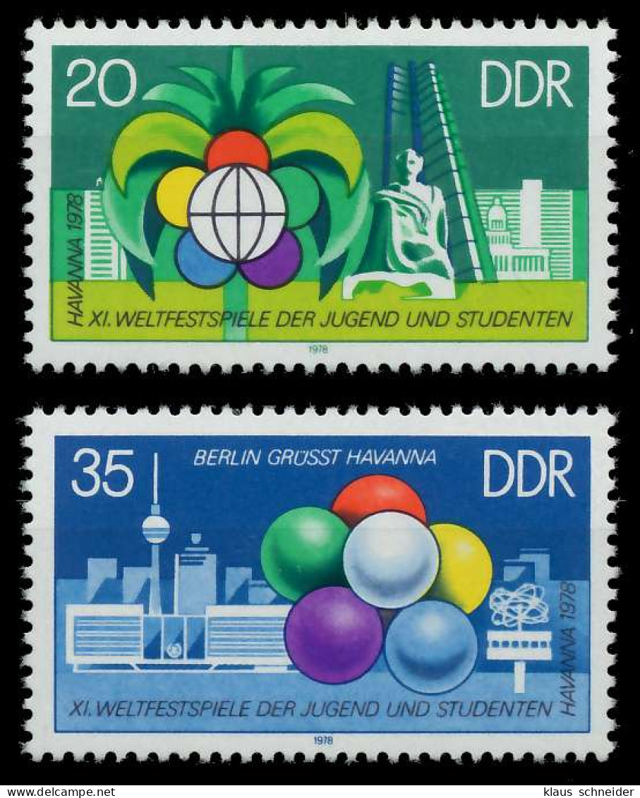 DDR 1978 Nr 2345-2346 Postfrisch SBE7FD2 - Ungebraucht