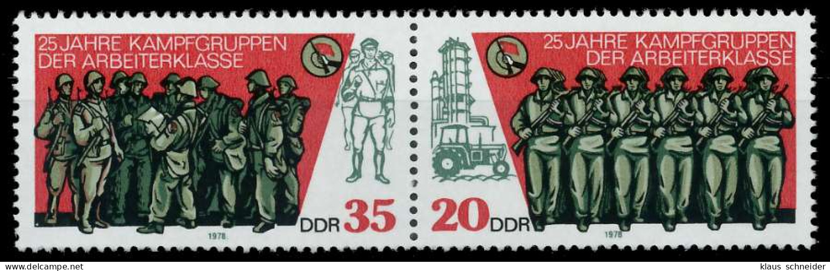 DDR ZUSAMMENDRUCK Nr WZd392 Postfrisch WAAGR PAAR SBE804A - Se-Tenant