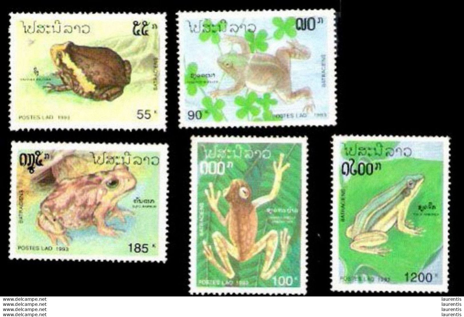 7476  Frogs - Grenouilles - Lao Yv 1076-80 MNH - 1,75 - Kikkers