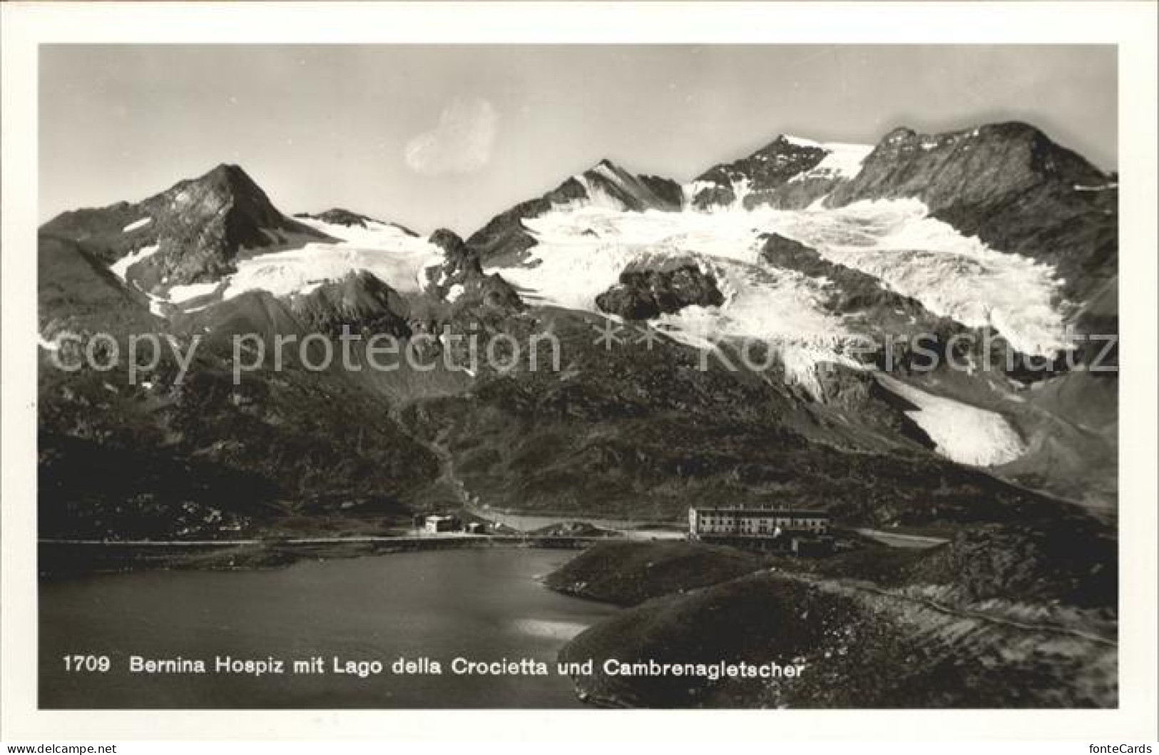 12036677 Bernina Mit Hospiz Lago Della Crocietta Und Cambrenagletscher Bernina - Other & Unclassified