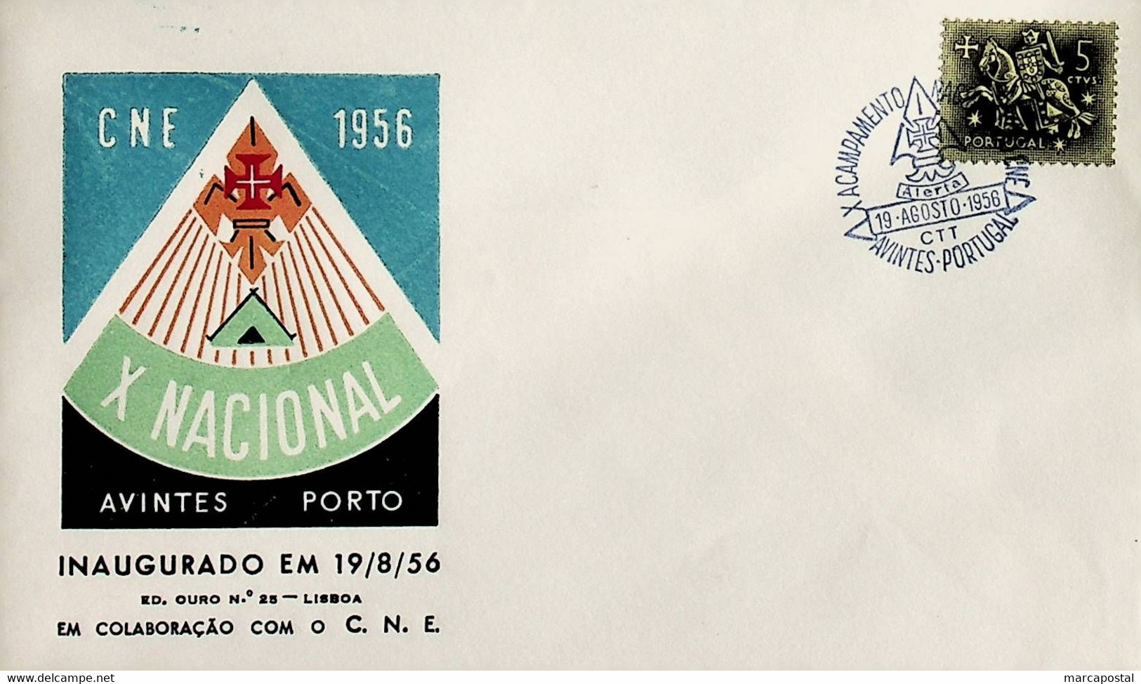 1956. Portugal. 10º Acampamento Nacional Do Corpo Nacional De Escutas - Lettres & Documents