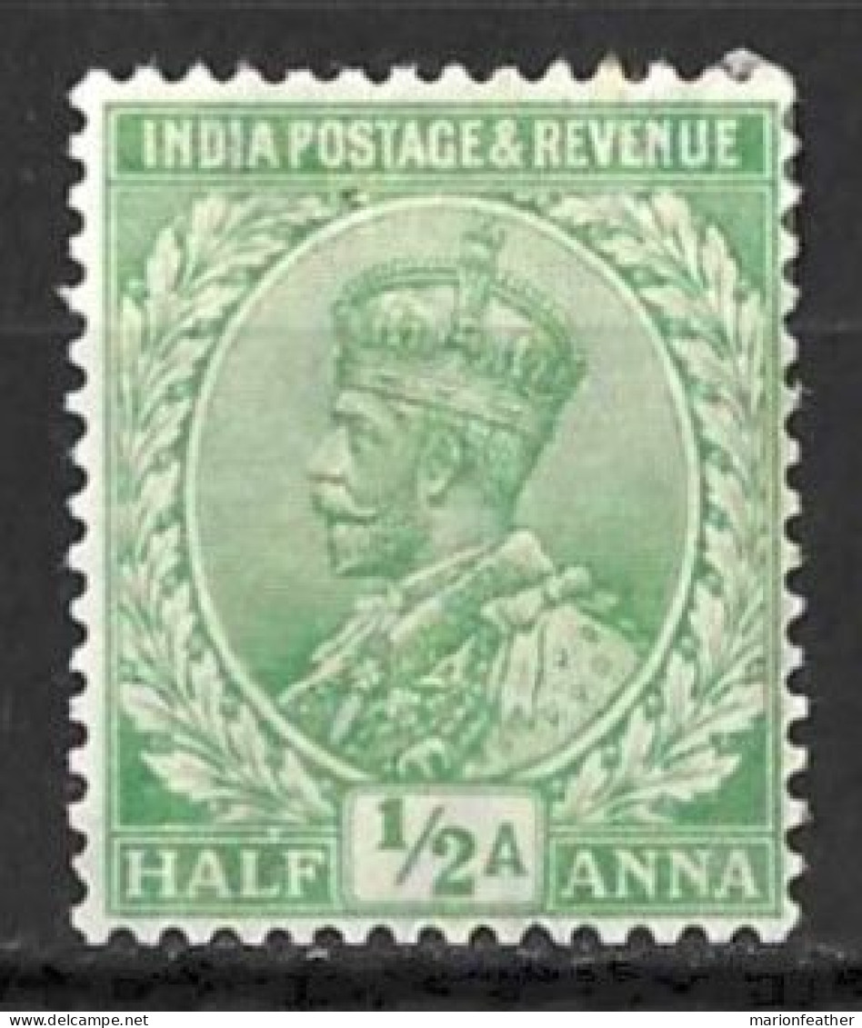 INDIA....KING GEORGE V...(1910-36..)......HALFd.......SG155.....BENT CORNER.......MH.. - 1911-35  George V