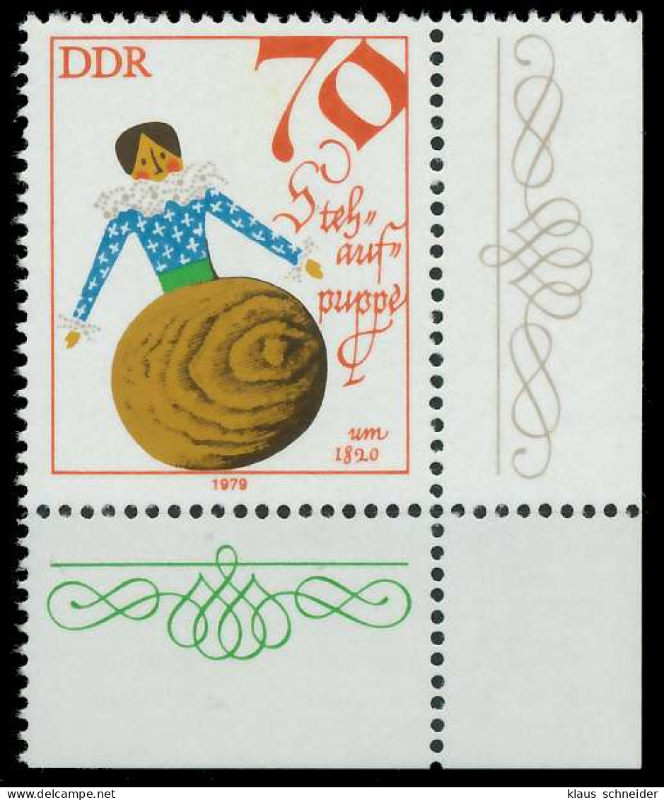 DDR 1979 Nr 2477 Postfrisch ECKE-URE X14686E - Unused Stamps