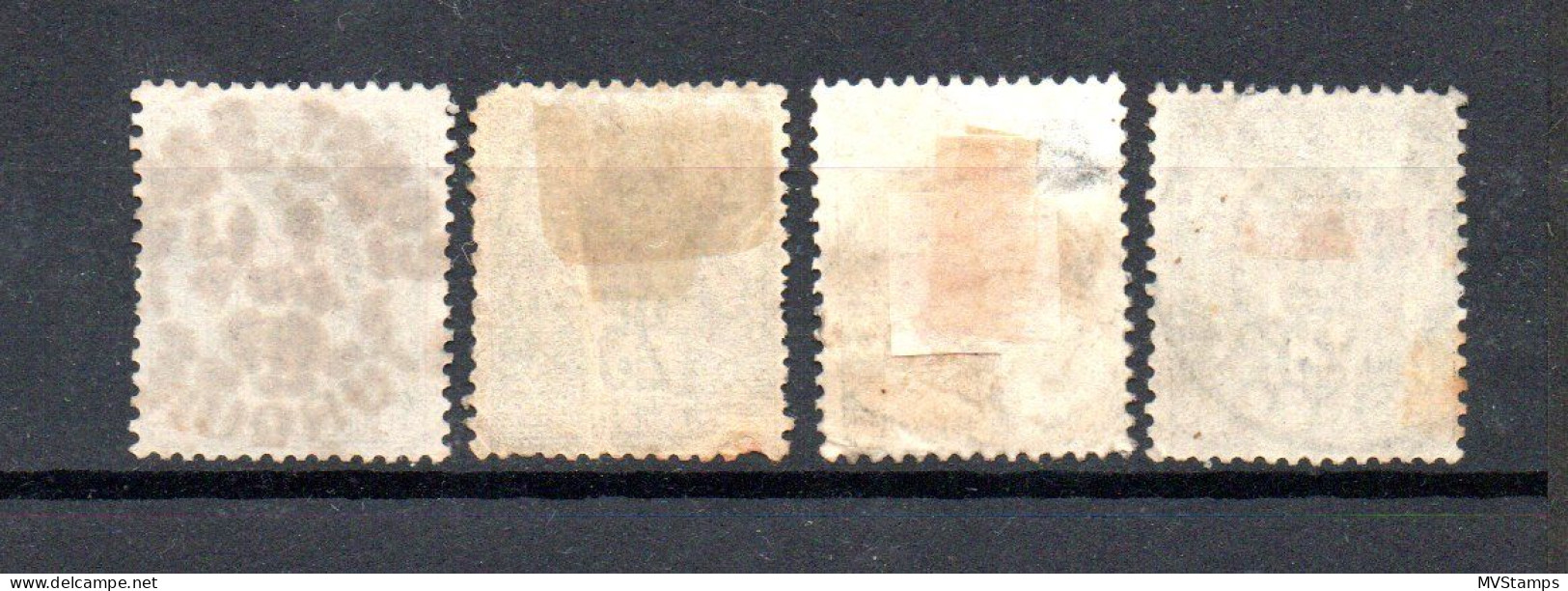 Levante (France) 1885/91 Old Overprinted Sage Stamps Used Different Postmarks - Usati