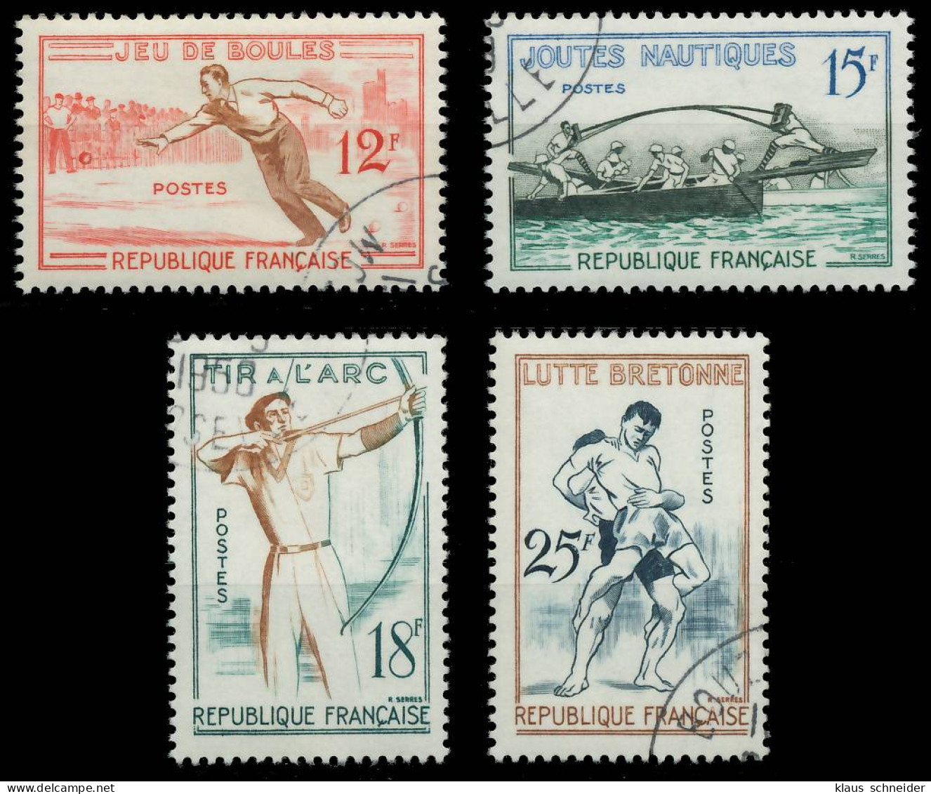 FRANKREICH 1958 Nr 1197-1200 Gestempelt X3EC222 - Used Stamps