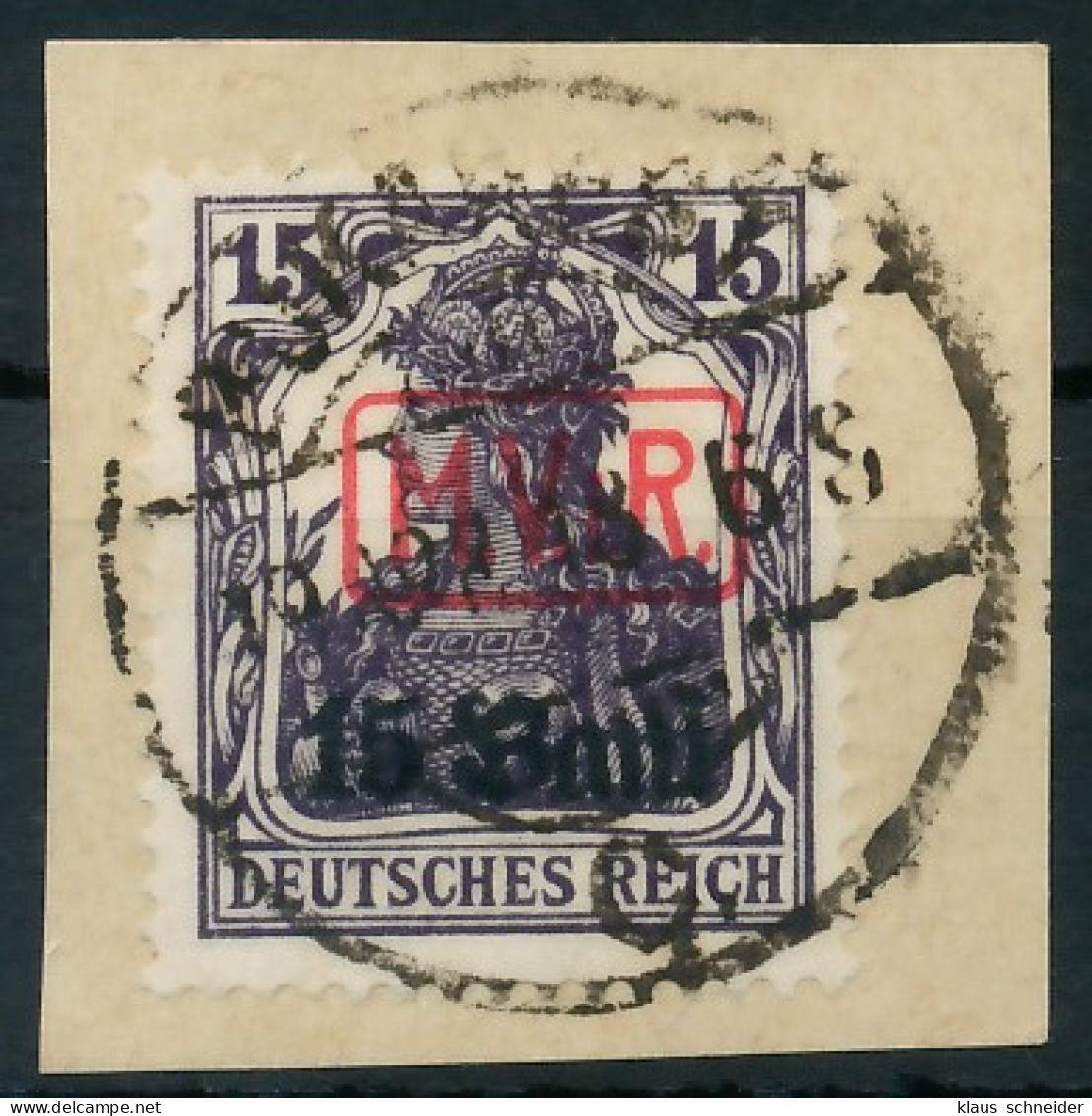 BES. 1WK D-MV RUMÄNIEN Nr 1 Zentrisch Gestempelt Briefstück X410DC6 - Occupation 1914-18