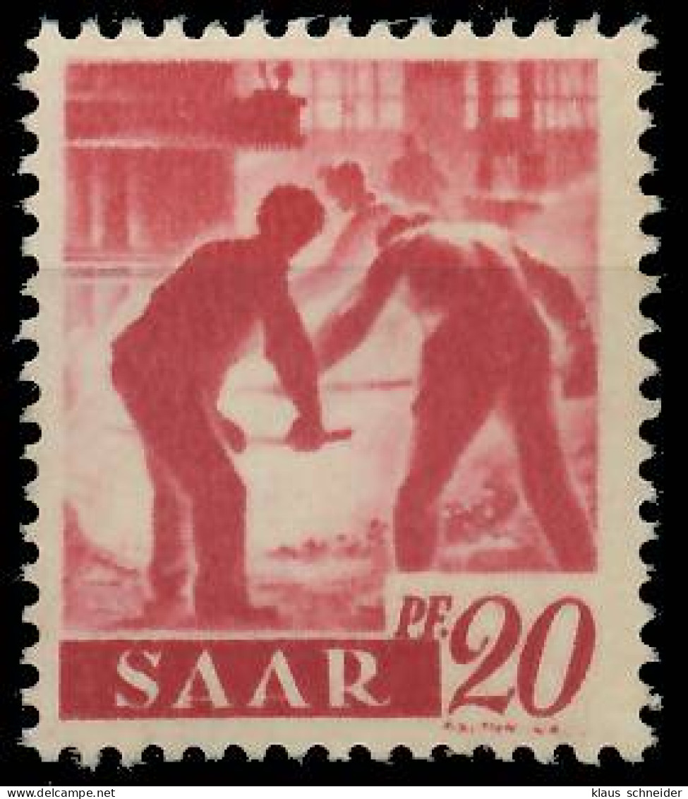 SAARLAND 1947 Nr 214Z Postfrisch S01F9BE - Ongebruikt