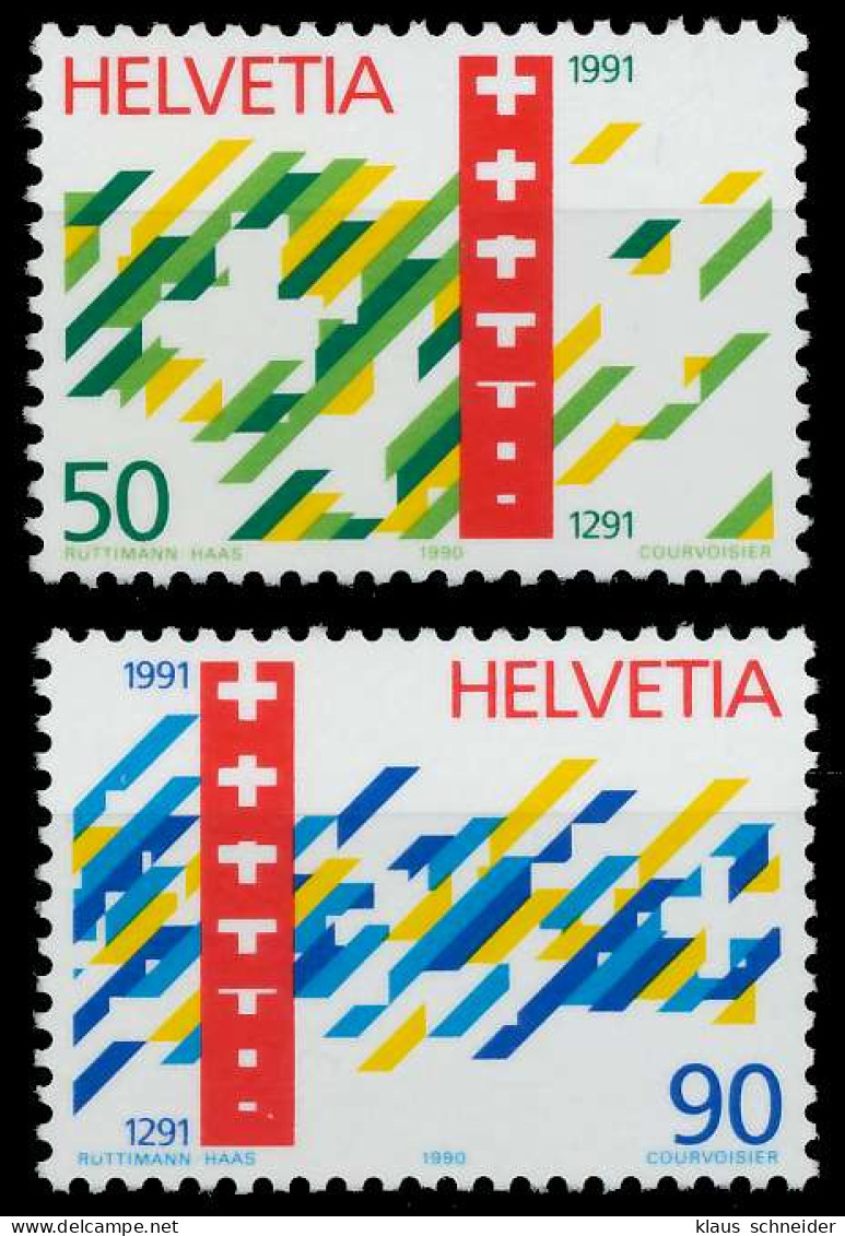SCHWEIZ 1990 Nr 1421-1422 Postfrisch S2D9F8A - Unused Stamps