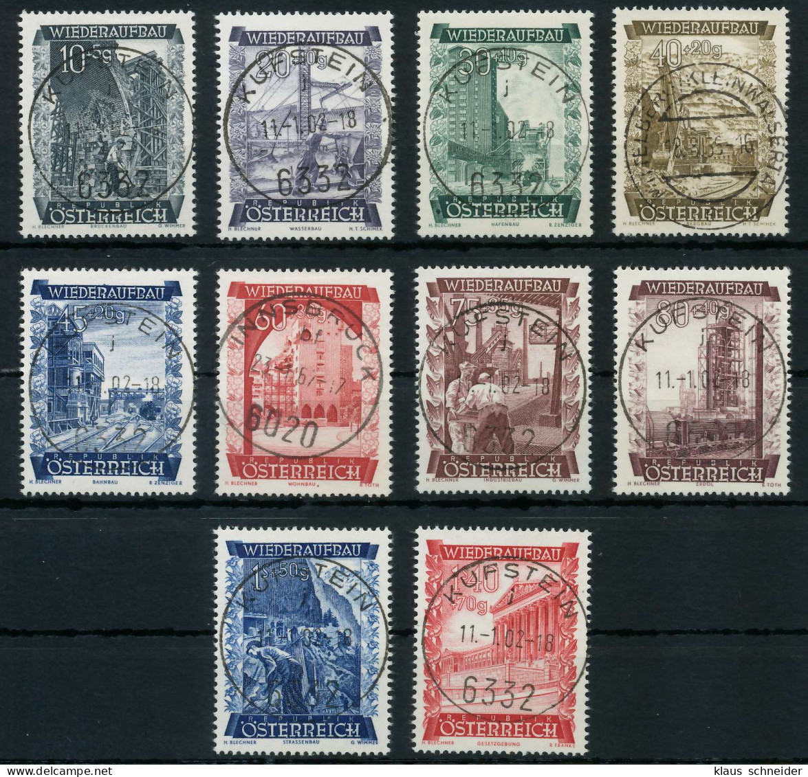 ÖSTERREICH 1948 Nr 858-867 Zentrisch Gestempelt X75E4CE - Used Stamps