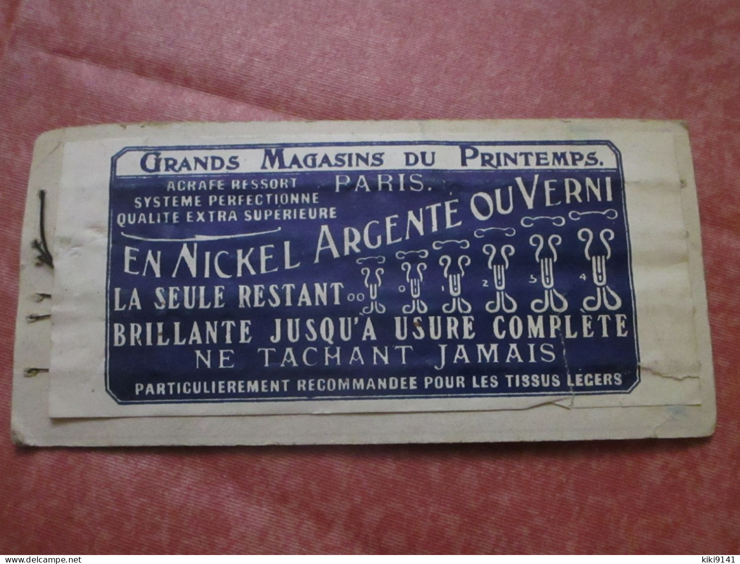 Carte De 24 Agrafes De Sûreté En Nickel Verni - Andere & Zonder Classificatie