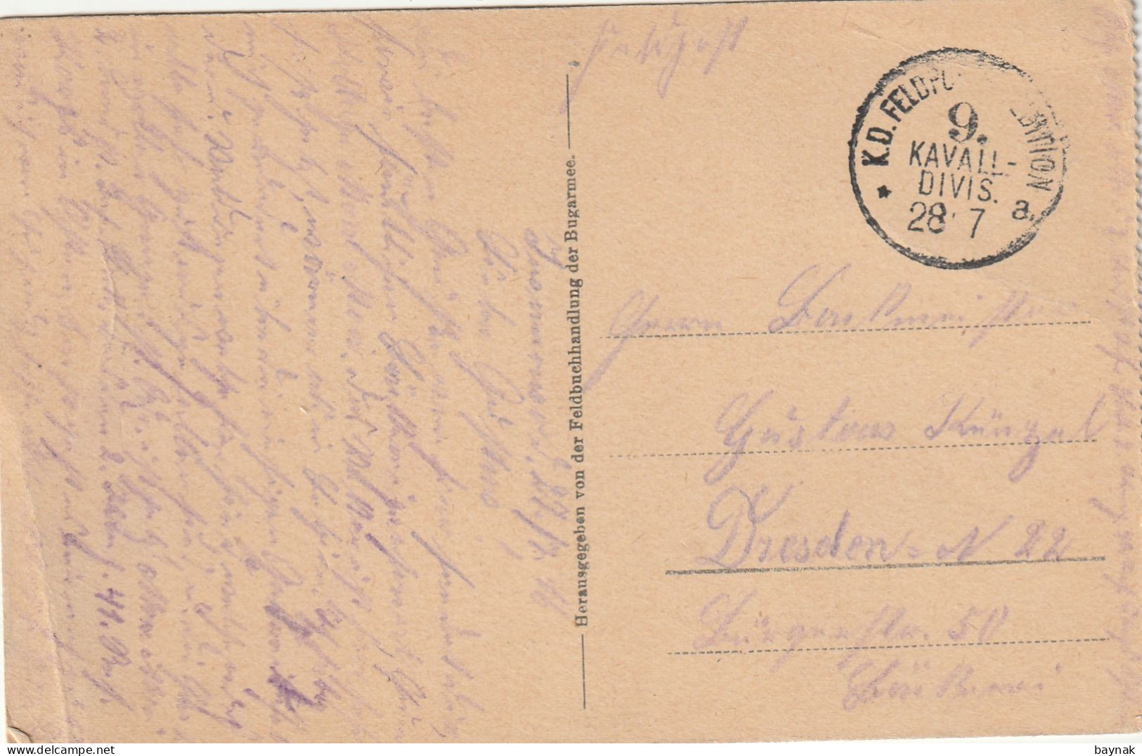 RUS108   --  RUSSIA  --  IWANOWO  --  SOLDATEN IN DORF  --   DEUTSCHE FELDPOST  9. KAVALL. DIVIS.  --  1916 - Russie