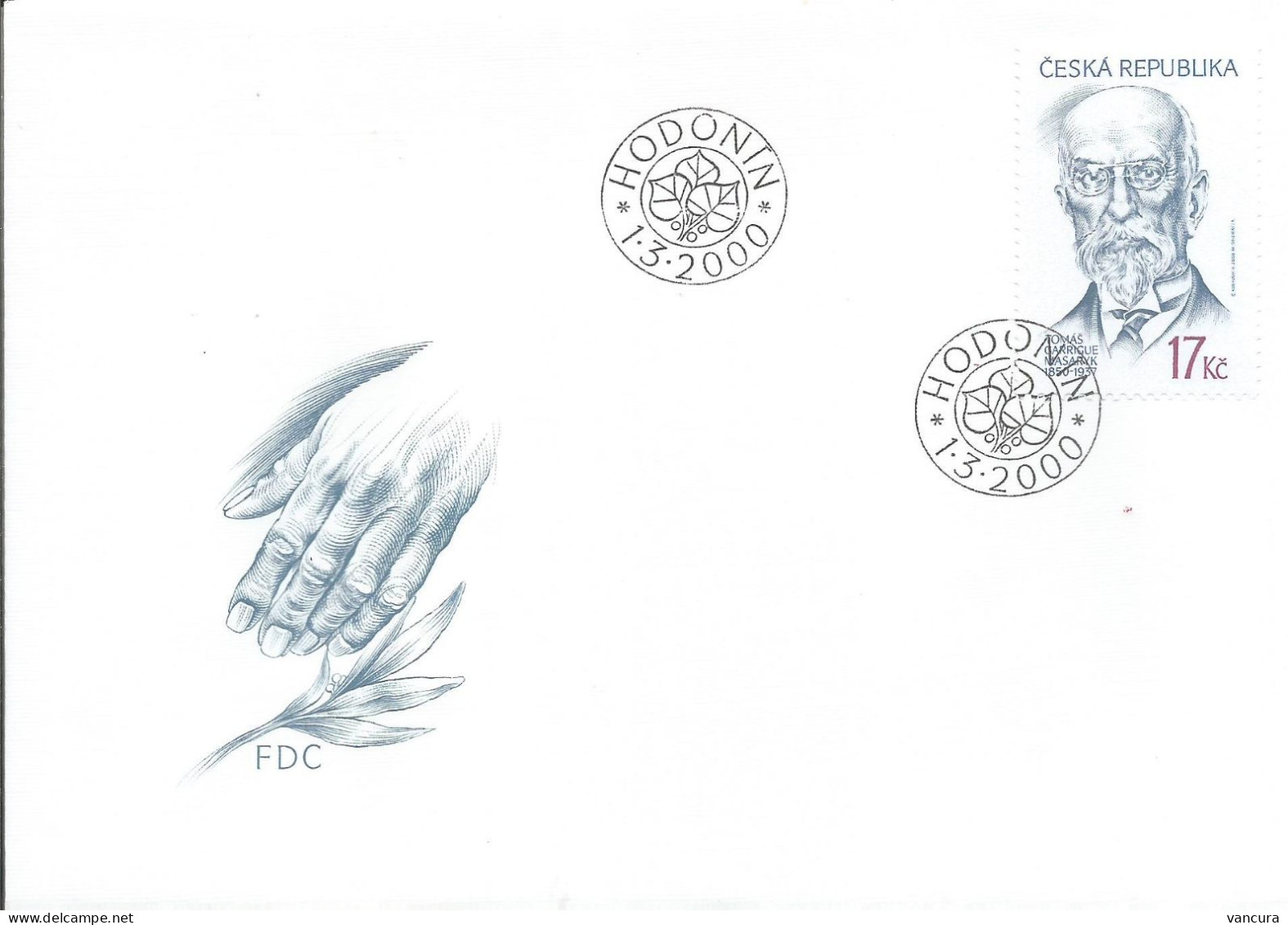 FDC 246 Czech Republic Tomas Garrigue Masaryk 2000 - Briefmarkenausstellungen