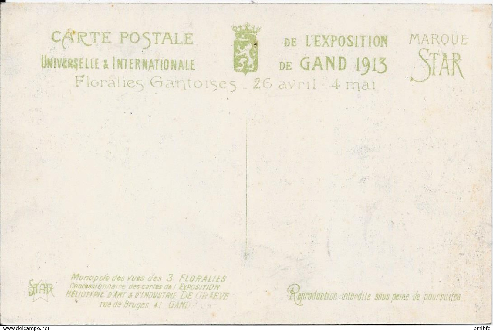 EXPOSITION UNIVERSELLE INTERNATIONALE De GAND 1913 Floralies Gantoises 26 Avril 4 Mai - Expositions