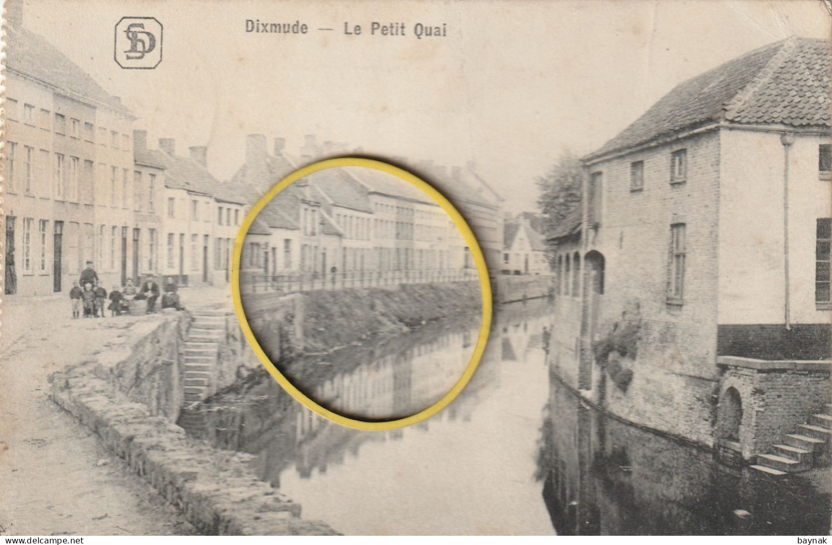 BELG386  --   DIXMUDE  --  LE PETIT QUAI  --  DEUTSCHE FELDPOST  --  111 Inf. Div.  --  1916 - Diksmuide