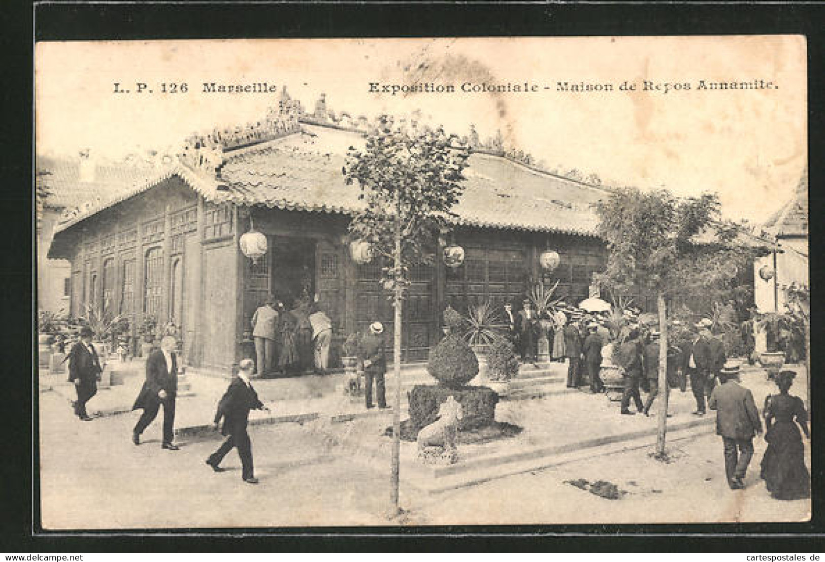 AK Marseille, Exposition Coloniale 1906, Maison De Repos Annamite  - Esposizioni