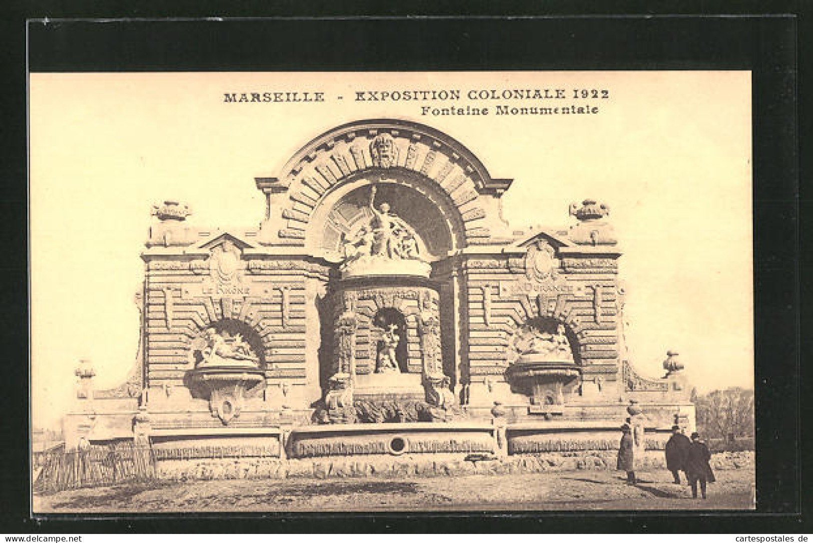 AK Marseille, Exposition Coloniale 1922, Fontaine Monumentale  - Ausstellungen