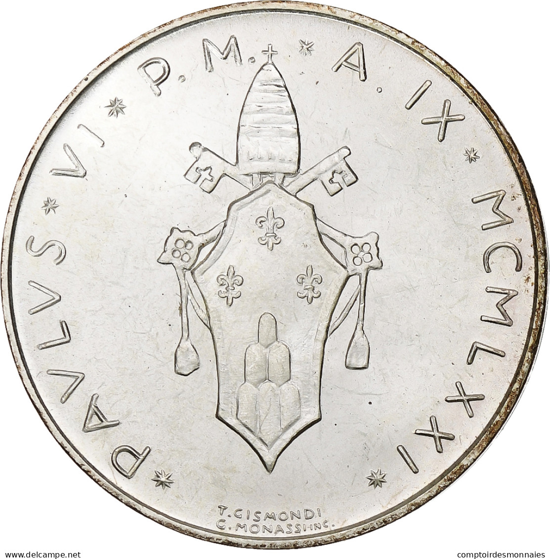 Vatican, Paul VI, 500 Lire, 1971 (Anno IX), Rome, Argent, SPL+, KM:123 - Vatikan