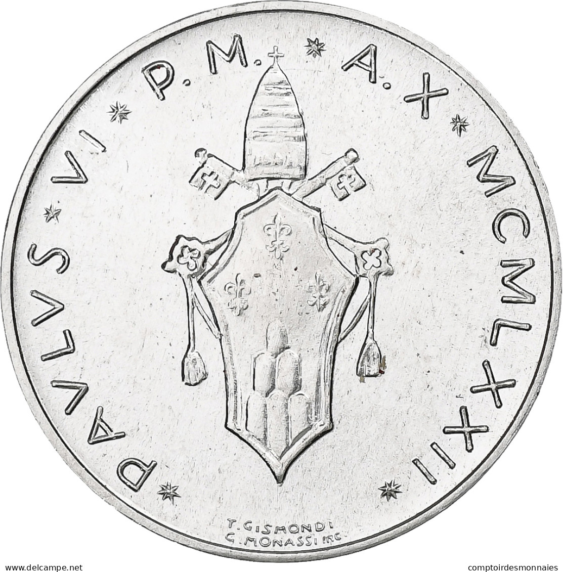 Vatican, Paul VI, 5 Lire, 1972 (Anno X), Rome, Aluminium, SPL+, KM:118 - Vatikan