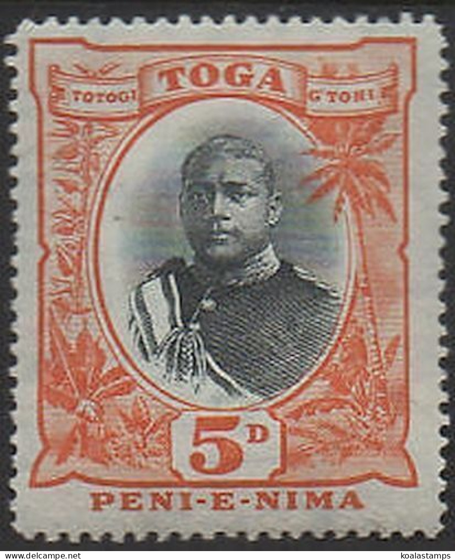 Tonga 1897 SG46 5d King George II Type II MH - Tonga (1970-...)