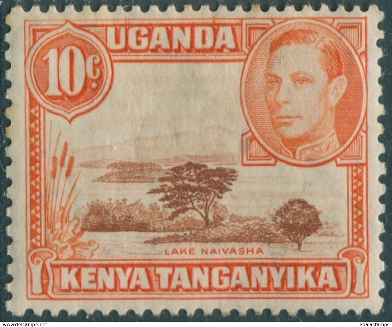 Kenya Uganda And Tanganyika 1938 SG134 10c Red-brown And Orange KGVI Lake Naivas - Kenya, Uganda & Tanganyika