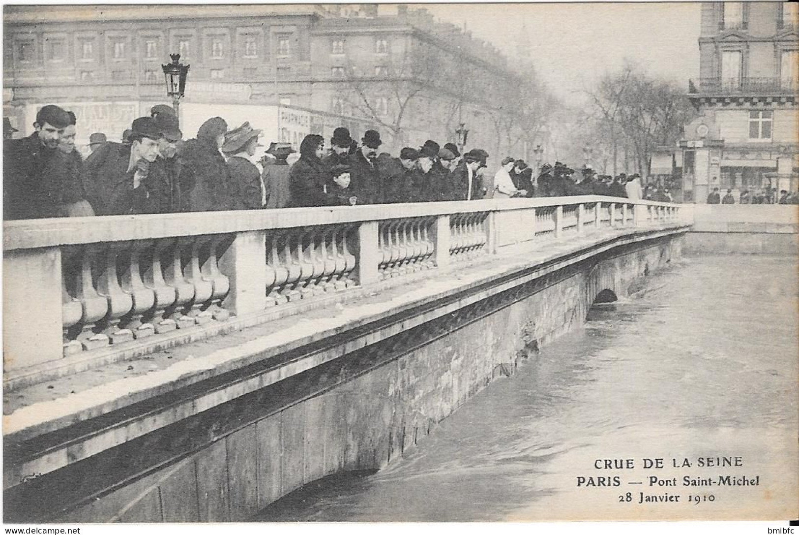 CRUE DE LA SEINE - PARIS - Pont Saint-Michel 28 Janvier 1910 - Überschwemmungen