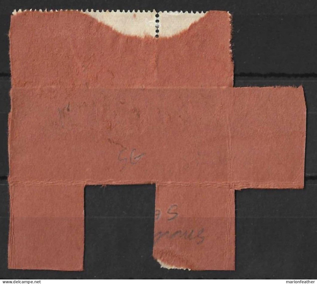 BAHRAIN.......KING GEORGE V...(1910-36..)....2As.....SG17a.......IRREGULAR  BLOCK OF 9...ON PEICE.....USED...... - Bahrain (...-1965)